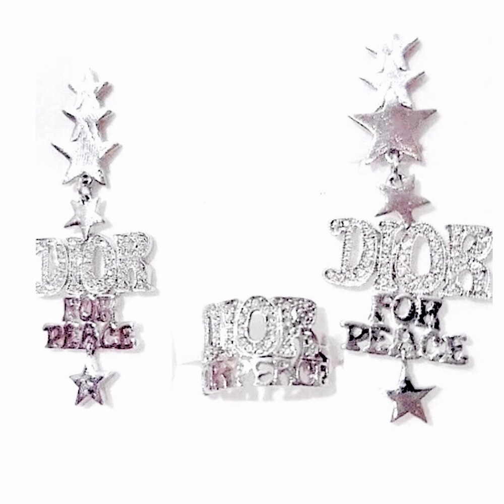Dior By John Galliano Vintage Dior For Peace Y2K Diamanté Crystal Jewelry Set - Picture 14 of 17